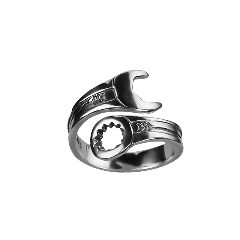 925 Sterling Silver Wrench Adjustable Rings For Women Men Luxury Jewelry Accessories Wholesale Items  Everything