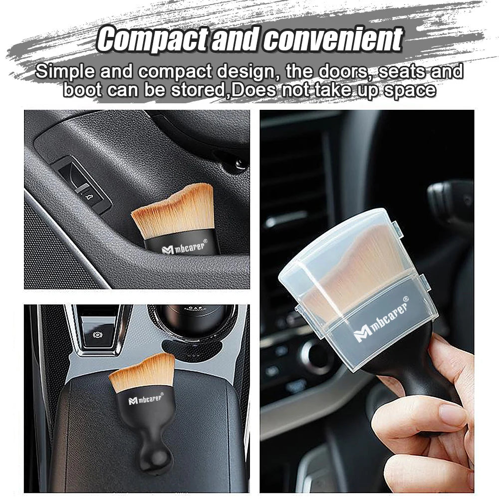 Car Interior Cleaning Brush Center Console Clean Tool Air Outlet Cleaning Soft Brush with Shell Car Crevice Dust Removal Brush