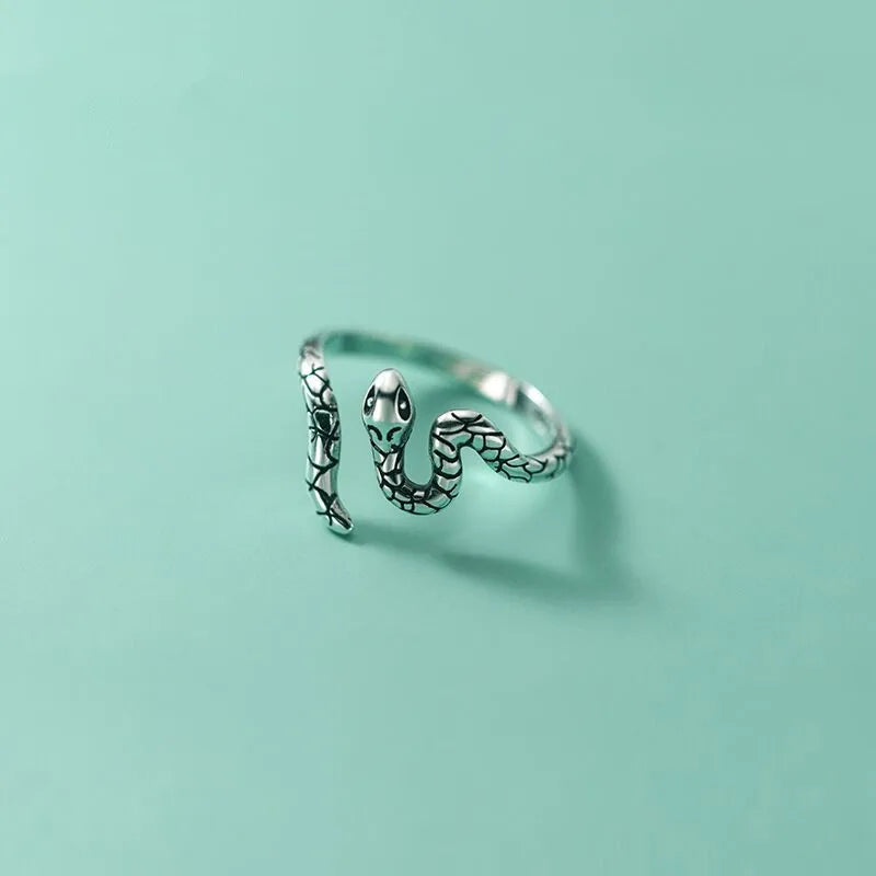 925 Sterling Silver Snake Adjustable Rings For Women Engagement Wedding Jewelry Gift Female   Jewellery