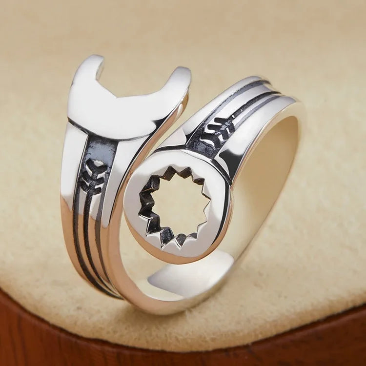 925 Sterling Silver Wrench Adjustable Rings For Women Men Luxury Jewelry Accessories Wholesale Items  Everything