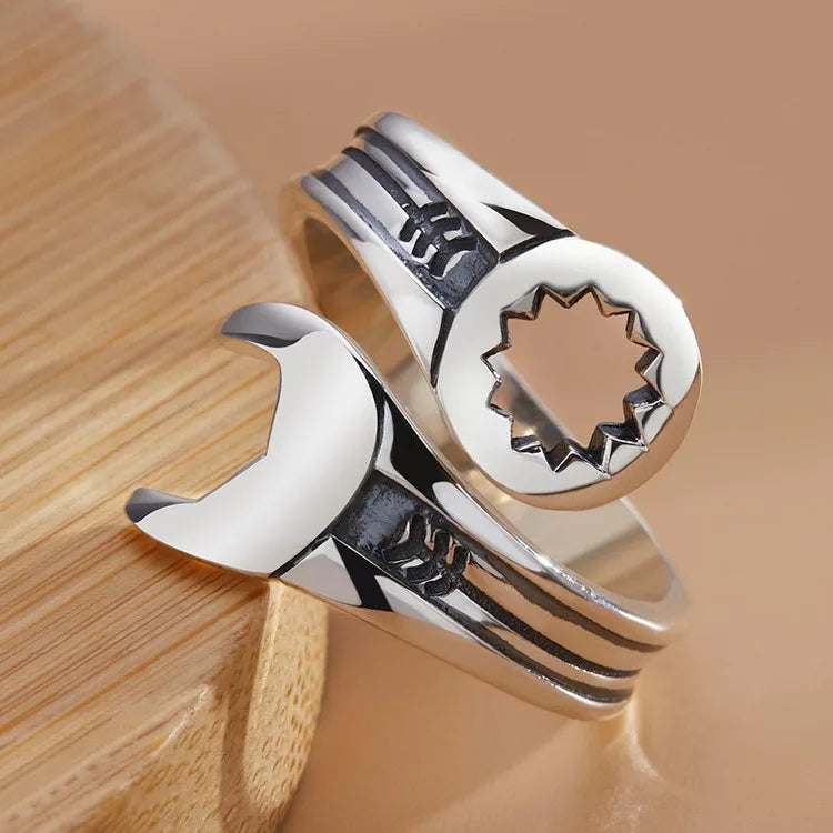 925 Sterling Silver Wrench Adjustable Rings For Women Men Luxury Jewelry Accessories Wholesale Items  Everything