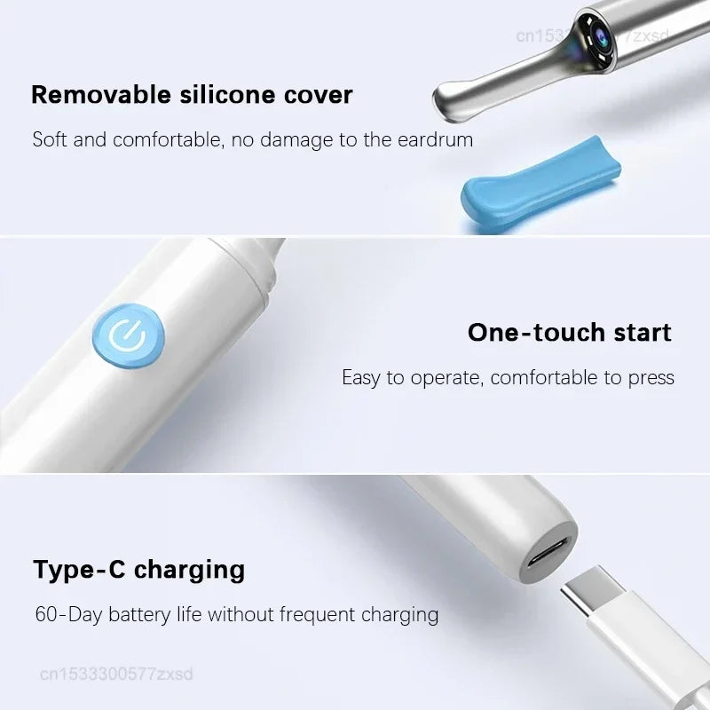 New Xiaomi SUNUO Intelligence Visual Ear Picker Wireless Luminous with Camera LED Light Otoscope Endoscope Security Clean Tools