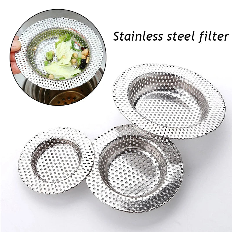 1PC Kitchen Water Sink Filter Sink Mesh Strainer Kitchen Stainless Steel Bathroom Floor Drain Cover Shower Hair Catcher Stopper